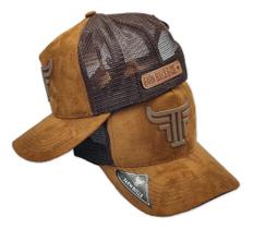 Boné Country Americano Farm Bulls Trucker Premium Suede