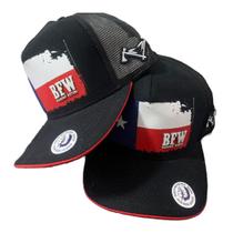 Boné Country Bandeira Bfw Snapback Aba Curva Telinha