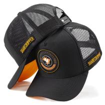 Boné Country Cowboy Preto Sharecropper Telinha Estilo Trucker