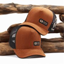 Boné Country Masculino Veludo Telinha Estilo Modão Sertanejo Rural