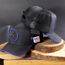 Boné Country Sertanejo Masculino Pecuaria Preto Bandeira Eua