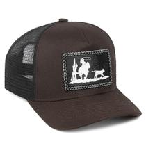 Boné Country Trucker Aba Curva Vaqueiros Cowboy Cowgirl Bordado Haux Haux Original