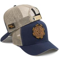 Boné Country Trucker Azul Masculino Aba Curva