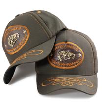 Boné Country Unissex Bordado Cavalo Peão Cowboy Estiloso