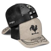 Boné Cowboy Bordado Trucker Moda Sertaneja Sharecropper Original