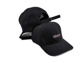 Boné Crazy 6 Gomos Preto Aba Curvada Com Regulagem Fitão Snapback