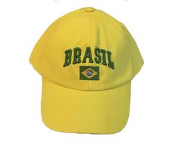 Boné da bandeira do Brasil Amarelo - Pierim