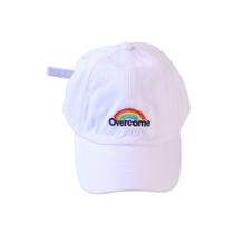 Boné Dad Hat Overcome "Rainbow For Sale" Branco