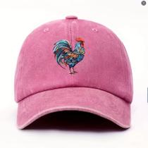 Boné de Baseball Moderno com Estampado Animal, Chapéu Desportivo Casual - Vermelho