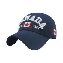 Boné De Beisebol Ajustável Com Bandeira Do Canadá Para Homens, Chapéu Snapback De Algodão Da Moda