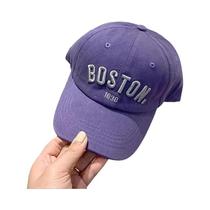Boné De Beisebol Ajustável Para Crianças Com Bordado De Letras, Cor Sólida, Estilo Hip Hop, Chapéu