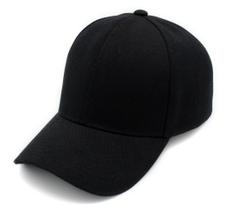 Boné de Beisebol Ajustável Top Level Preto Liso Boné de Beisebol Ajustável Top Level Preto Liso