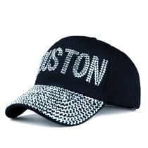 Boné de beisebol, algodão e strass, chapéu Houston para adultos Boné de beisebol, algodão e strass, chapéu Houston para adultos
