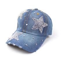Boné de beisebol Anime Hat Diamond Bling Star para homens