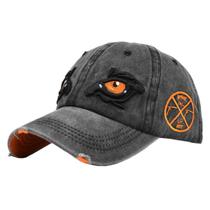 Boné de beisebol Anime Hat Eye Denim unissex 54-60 cm ajustável