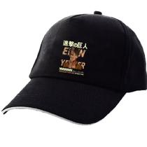 Boné de beisebol Attacks Titans Anime Snapback Cotton Black