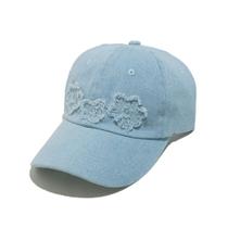 Boné de beisebol azul claro, jeans, algodão, 56-60 cm, circunferência da cabeça