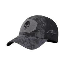 Boné de Beisebol Bordado com Caveira - Ajustável, Unissex, Protetor Solar para Primavera/Verão Boné de Beisebol Bordado com Caveira - Ajustável, Unissex, Protetor Solar para Primavera/Verão