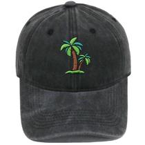 Boné de beisebol, chapéu liso de algodão com bordado de palmeira
