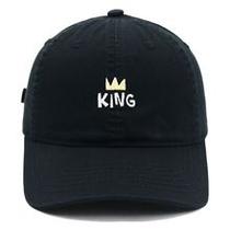 Boné de beisebol, chapéu liso de algodão com coroa KING bordada Boné de beisebol, chapéu liso de algodão com coroa KING bordada