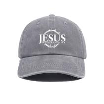 Boné de beisebol, chapéu liso de algodão com estampa de Jesus Way Trut