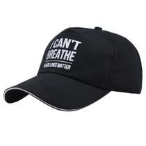 Boné de beisebol, chapéu liso de algodão com estampado I Can't Breathe” Boné de beisebol, chapéu liso de algodão com estampado I Can't Breathe”