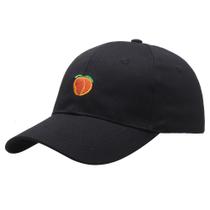 Boné de beisebol, chapéu liso de algodão com lindo bordado de pêssego Boné de beisebol, chapéu liso de algodão com lindo bordado de pêssego
