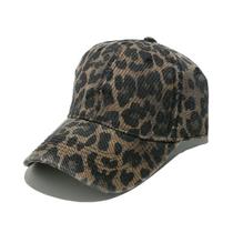 Boné de beisebol, chapéu liso de algodão com padrão de estampa de leopardo