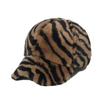 Boné de beisebol, chapéu peludo de pelúcia, estilo zebra, estampa animal Boné de beisebol, chapéu peludo de pelúcia, estilo zebra, estampa animal