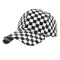 Boné de beisebol Checkerboards Anime para crianças 56-58 cm ajustável