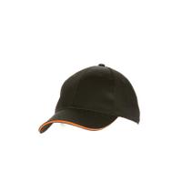 Boné de beisebol Chef Works unissex Cool Vent preto laranja