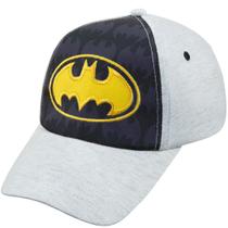 Boné de beisebol DC Comics Batman Toddler Boys cinza amarelo de 2 a 4 anos