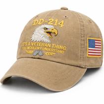 Boné de beisebol DD-214, chapéu veterano para homens patriótico (cáqui)