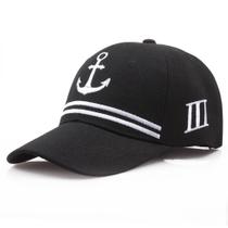 Boné de beisebol de algodão bordado Anchor Plain Hat Nautical