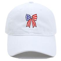 Boné de beisebol de algodão bordado com laço, bandeira unisex, 56-58 cm Boné de beisebol de algodão bordado com laço, bandeira unisex, 56-58 cm
