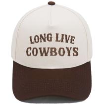 Boné de beisebol de algodão bordado liso Long Live C