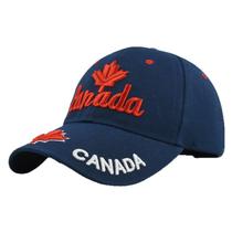 Boné de beisebol de algodão bordado Maple Leaf Canada Unissex