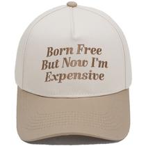 Boné de beisebol de algodão liso com bordado Born Free”