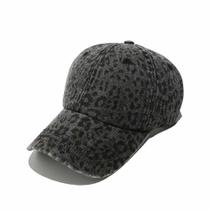 Boné de beisebol de algodão liso com padrão de estampa de leopardo lavado