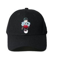 Boné de beisebol de algodão Tokyo Ghouls preto para homens