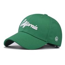 Boné de beisebol de algodão verde californiano, chapéu de anime para homens Boné de beisebol de algodão verde californiano, chapéu de anime para homens