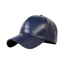 Boné De Beisebol De Couro PU Masculino Quente Hip Hop Snapback Chapéu Para Outono Inverno Esportes