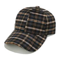 Boné de beisebol de inverno, tipo lã, xadrez, poliéster, unissex