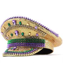 Boné de beisebol de poliéster com lantejoulas e strass plano para adultos Boné de beisebol de poliéster com lantejoulas e strass plano para adultos