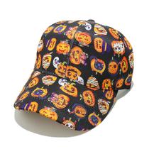 Boné de beisebol de poliéster Trucker Halloween Pumpkin Print Boné de beisebol de poliéster Trucker Halloween Pumpkin Print
