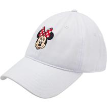 Boné de beisebol Disney Minnie Mouse branco de algodão unissex Boné de beisebol Disney Minnie Mouse branco de algodão unissex