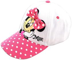 Boné de beisebol Disney Minnie Mouse Girls 4-7 anos com laço 3D Boné de beisebol Disney Minnie Mouse Girls 4-7 anos com laço 3D
