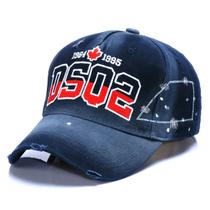 Boné de beisebol DSQS2 Denim Anime bordado para homens e mulheres Boné de beisebol DSQS2 Denim Anime bordado para homens e mulheres