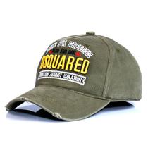 Boné de beisebol DSQUARED2, chapéu esportivo masculino de algodão ajustável