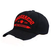 Boné de beisebol DSQUARED2 masculino preto de algodão 57-59 cm Head Circ.